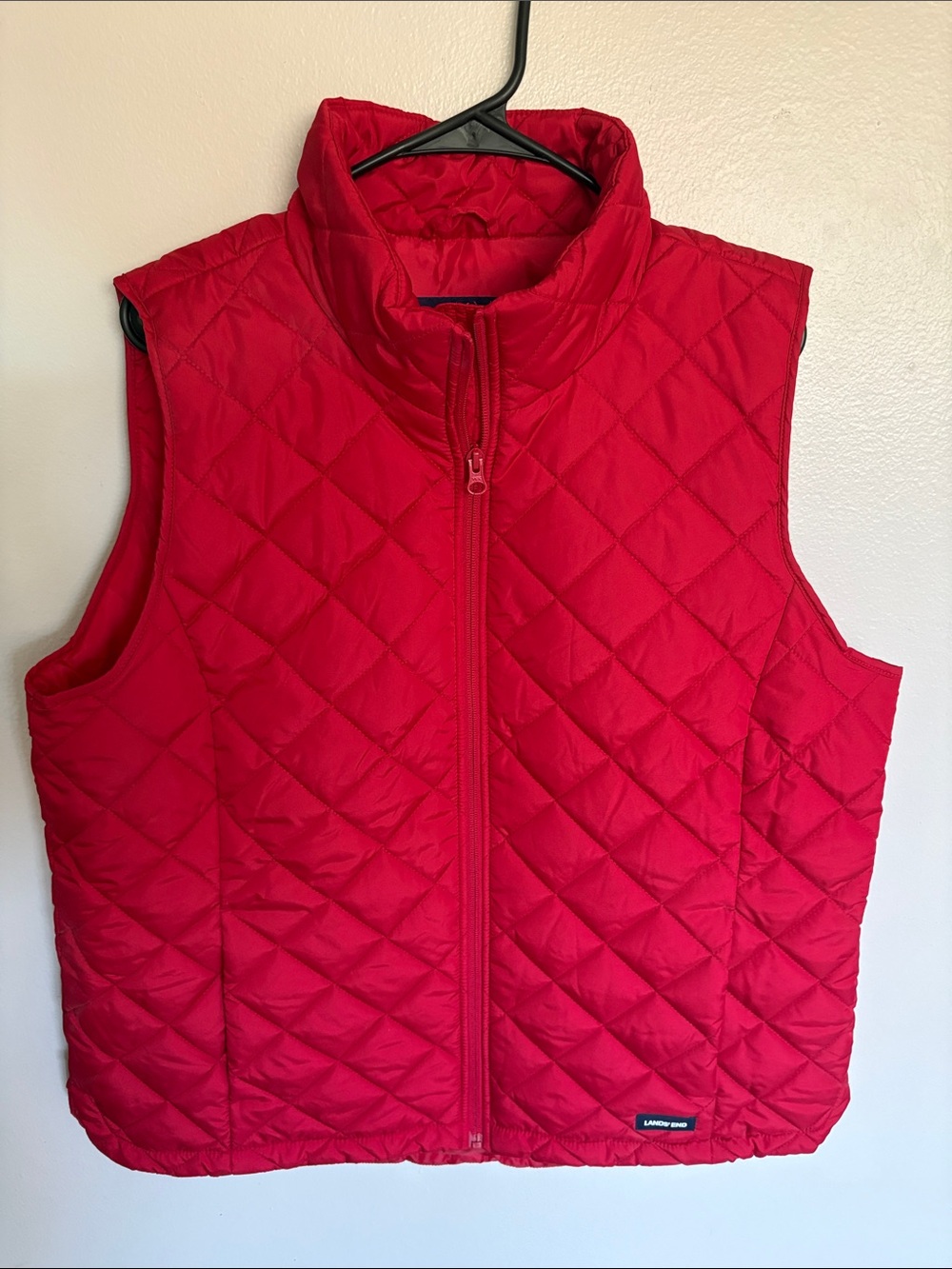 Lands' End Red Feather free Quilted Puffer Vest with Repreve Tag